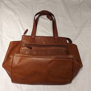 Brown Fossil Tote Bag